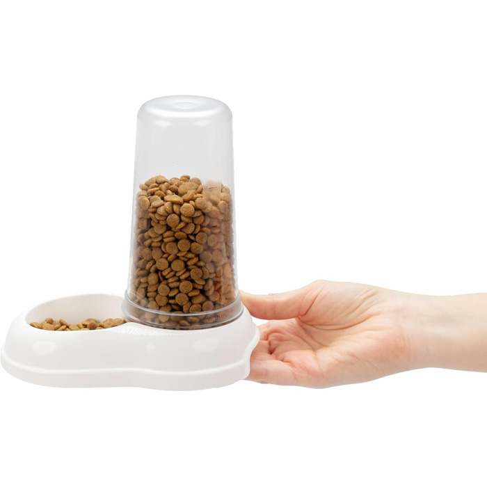 Автоматичний диспенсер для корму та води Ferplast AZIMUT 5500 для великих собак, 5,5 л, білий, з антиковзким дном