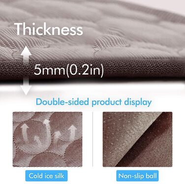 Килимок охолоджуючий для собак NIBESSER, 100x70 см, кавовий колір