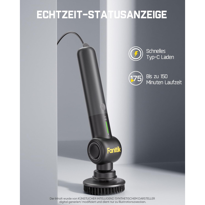 Електрична щітка для чищення Fanttik Flip G9 Pro з двигуном VoltiPulse, чорна