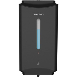anydry AD1206 Commercial Wall Mount Automatic Liquid Soap Dispenser, Stainless Steel Finish, 1100ml Large Capacity (Matte Black)
