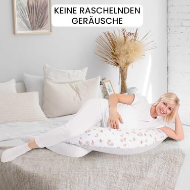 Подушка для вагітних Amilian Stillkissen 170 см XXL – подушка для сну на боці, подушка для годування, body pillow з чохлом