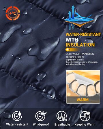 Чоловіча степна жилетка Outdoor Ventures - тепла, легка, для спорту та активного відпочинку (гольф, біг, походи) - темно-синій, XXL