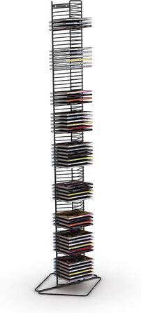 CD-стійка Atlantic Onyx Wire на 80 дисків, матова чорна сталь