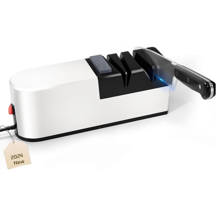 Електричний точилка для ножів 5 в 1: професійний набір для заточування ножів з прямою та зубчастою клинками, керамічних ножів
