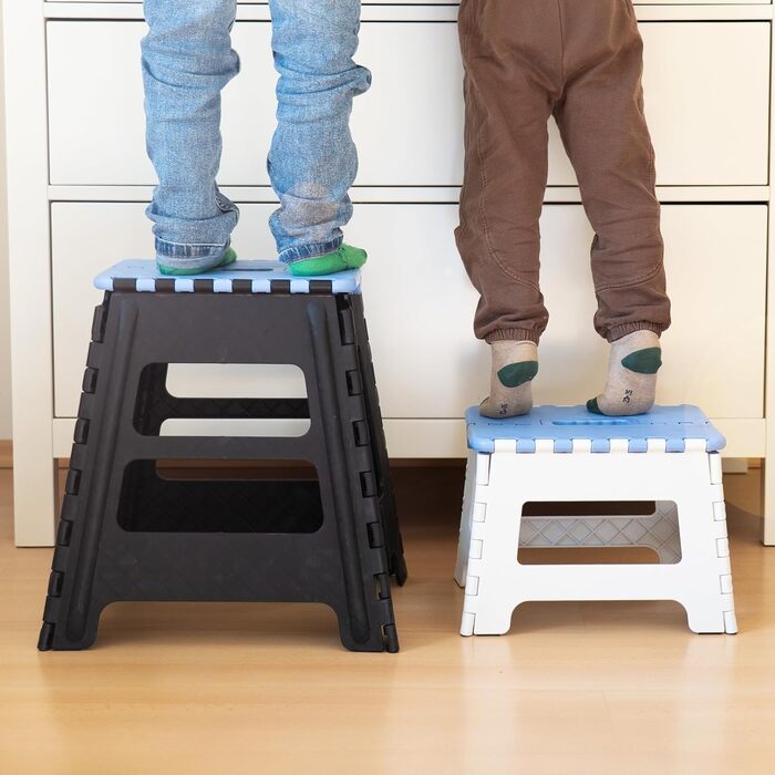 Складний стілець JOLLY Klapphocker - міцний, до 150 кг, для дітей та дорослих, для ванної, кемпінгу, саду та подорожей, компактний (52x33x4,5 см у складеному стані)