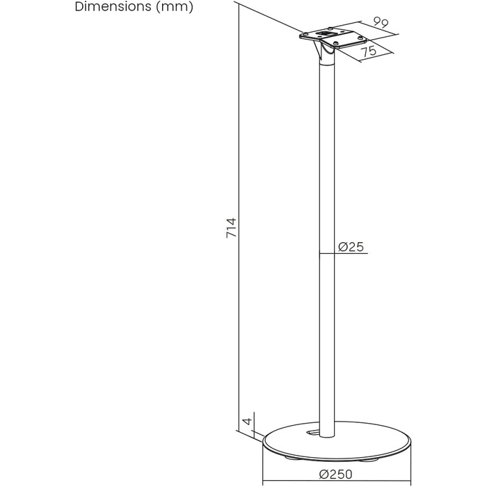Підставка для акустики My Wall HS44L, чорна, 2 шт.