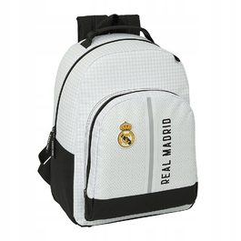 Багатовідсінковий шкільний рюкзак Real Madrid Safta, біло-чорний, 23 л