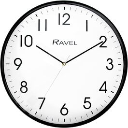 Ravel сучасний настінний годинник для офісу та кухні, аналоговий кварцовий, 40 см, шавлієво-зелений із чорними деталями