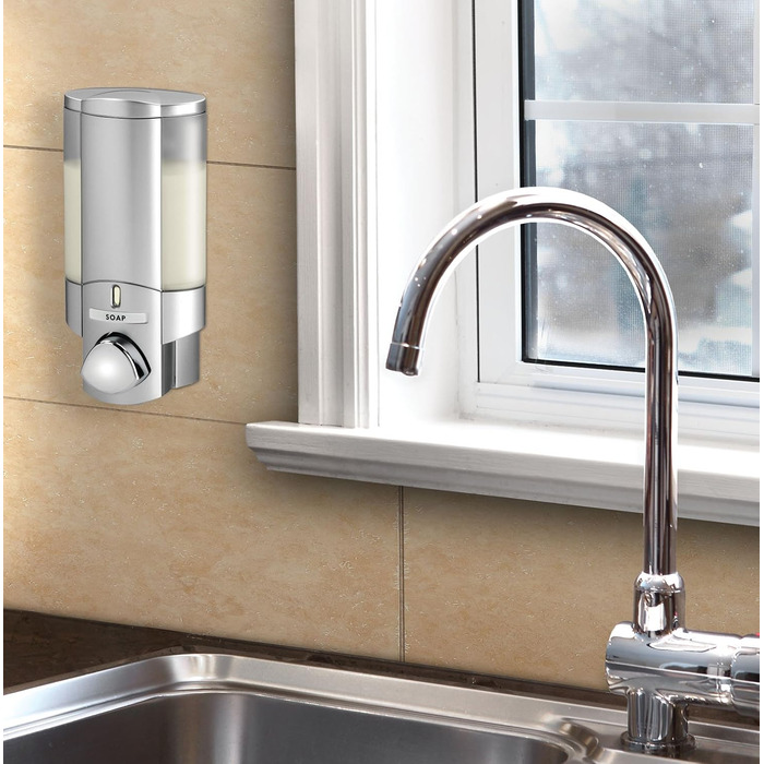 Дозатор мила Better Living Aviva для 1 флакона, сатиновий срібло, 1-камерний