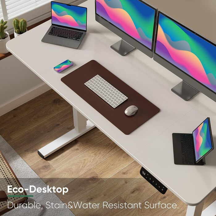 VOSATRON Electric Height Adjustable Desk 160x60cm with Memory Control & Anti-Collision Technology - Black Frame/Black Top