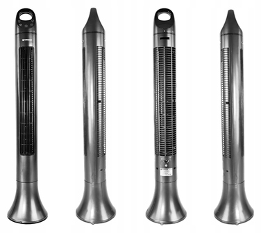 Колонний вентилятор Powermat SATIN TOWER-80, сріблястий/сірий