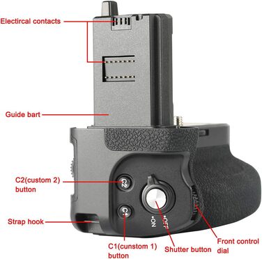 Грип для камери Meike MK-A7IV Pro з бездротовим пультом керування 100 м (Sony A7 IV, A7R IV, A9II, A7SIII, A1)