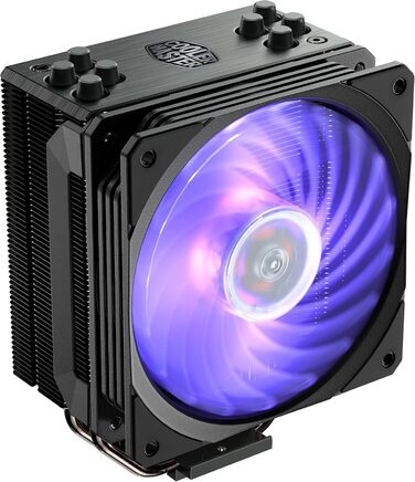 Кулер CPU Cooler Master Hyper 212 RGB Black Edition з підтримкою LGA1700, 4 теплові трубки, SF120R RGB вентилятор, чорний