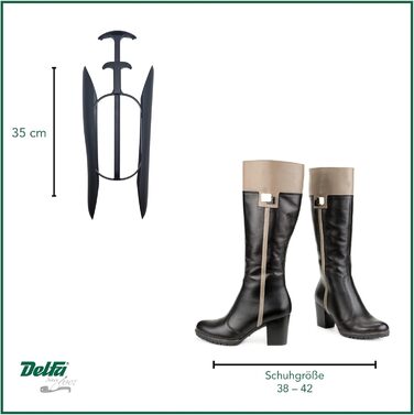 DELFA Boot Shapers Set of 3 Pairs - with innovative Sensomatic spring element - boot stretcher - length 35 cm