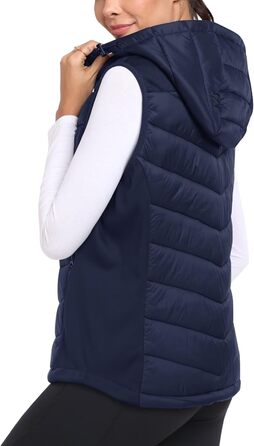Легка жіноча жилетка MoFiz з пуху, без рукавів, для активного відпочинку, туризму та подорожей (Блакитна, L)