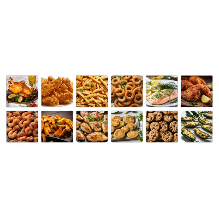 Аерофритюрниця Air Fryer: Безмасляна фритюрниця з великою чашею XL 8л, 1850 Вт