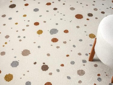 Дитячий килим Beat Kids сучасної колекції, м'який ворс, бежевий з крапками, 120x170 см