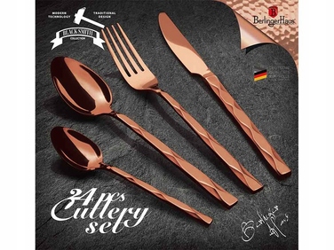 Набір столових приборів Berlinger Haus Rose Gold BH-2621, 24 предмети
