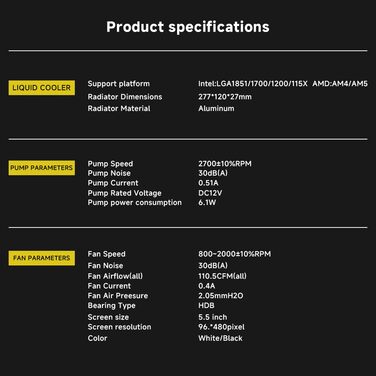 ProFlow AIO 240BK: Система водяного охолодження з LCD-дисплеєм для AM4/AM5/LGA1851/1700