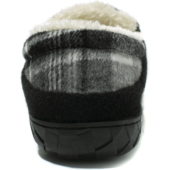 Домашні тапочки NewDenBer для чоловіків, мокасини з піною пам'яті, теплі та зручні, з неслизькою гумовою підошвою (47 EU, 2 Чорний)