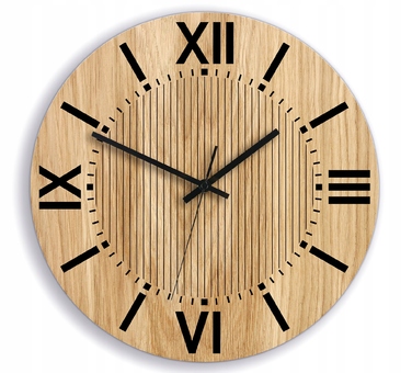 Настінний годинник ModernClock бежевий, чорний, 33,5 см