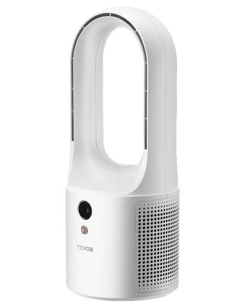 Безлопатевий вентилятор VEVOR 330 мм, портативний USB-вентилятор, 6 режимів, тихий, з LCD-дисплеєм, для дому, офісу, дитячої кімнати