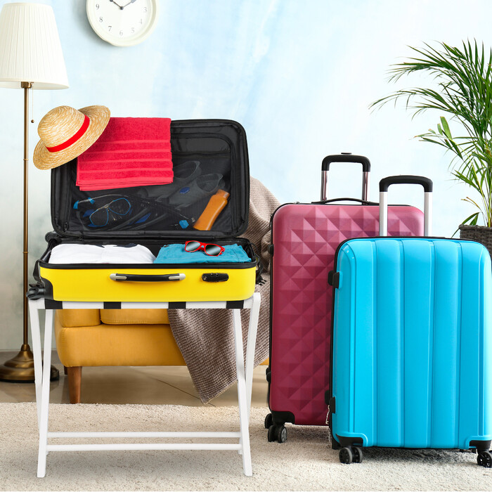 Relaxdays Folding Suit Stand - Wood
