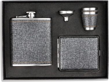 Набір фляга 260мл з нержавіючої сталі, фляга для віскі, міні-фляга, подарунок (зелена)