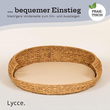 Dog bed, cat bed, Opal water hyacinth, natural, size 5 (Ø 83 cm)