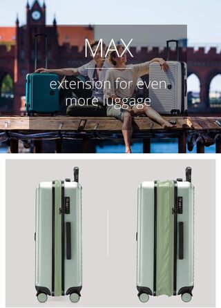 Чемодан Hartschalenkoffer Mitte - великий, TSA, 4 колеса, 77 см, 130 л, м'ятний колір