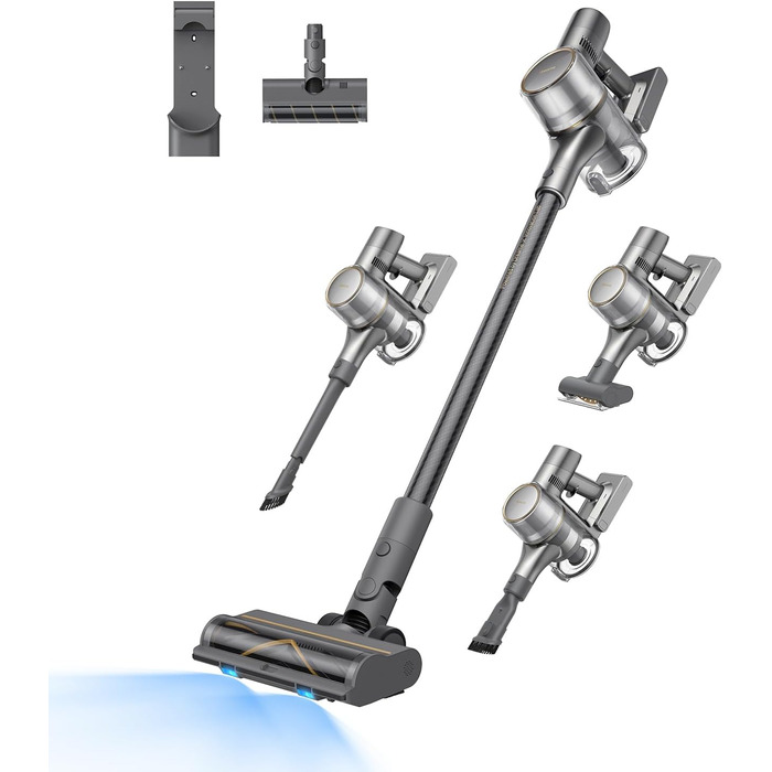 Dreame R20 Бездротовий пилосос: 190AW потужність, 90 хвилин роботи, датчик бруду, LED-дисплей, синій LED, без сплутування, для дому, шерсті тварин, килимів