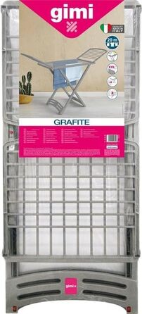 Gimi - Graphite Clothes Rack, X-Legs, Resin, Grey