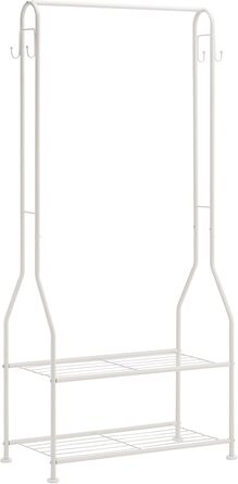 Amazon Basics Wardrobe with Two Shelves, White, 75 x 36.5 x 150 cm (L x W x H)