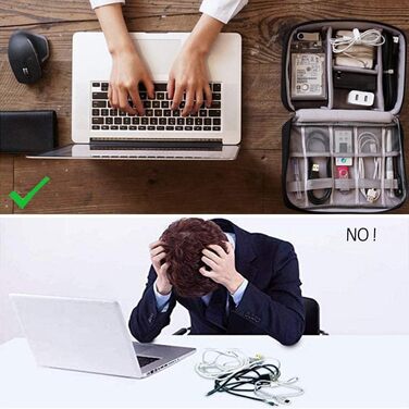 Органайзер для кабелів та аксесуарів XCWTBL: водонепроникний кейс для подорожей з 3 відділеннями