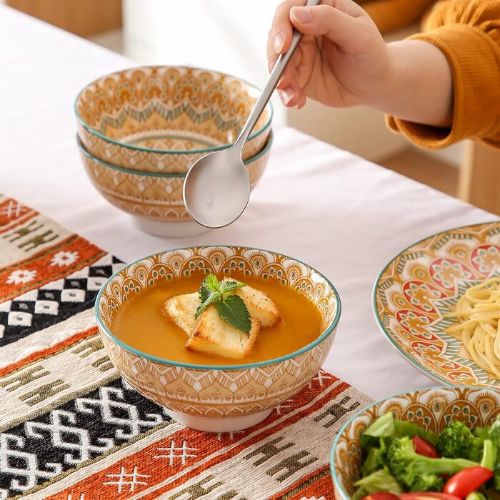 Сервіз столовий порцеляновий Vancasso MANDALA 32 елементи, для 8 осіб, богемський стиль, ручна робота