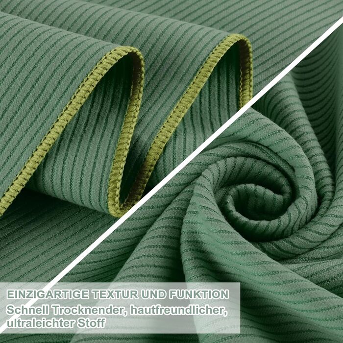 Рушник з мікрофібри Linlook, 180x80 см - великий, швидковисихаючий спортивний рушник для пляжу, подорожей, йоги, кемпінгу та фітнесу (зелений, 180x80 см)