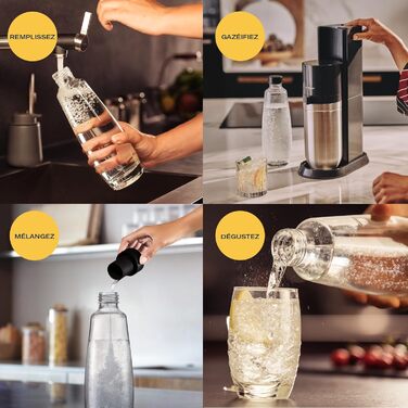 SodaStream DUO комплект: карбонізатор для води з циліндром CO2, 2 скляні пляшки 1л та 1 пластикова 1л (Titan)