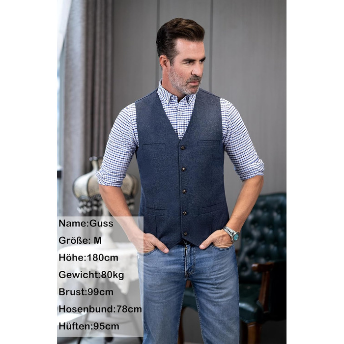 Стильний костюм-двійка для чоловіків Solovedress з вовни у рифленому стилі, жилет з V-подібним вирізом, твід, блакитний колір, ідеально підходить для весілля та друзів нареченого