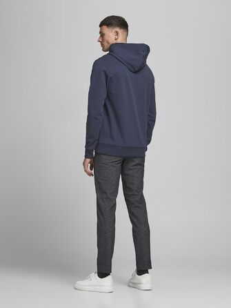 Чоловічий худі Jack & Jones JJ Basic Noos темно-синього кольору, розмір M