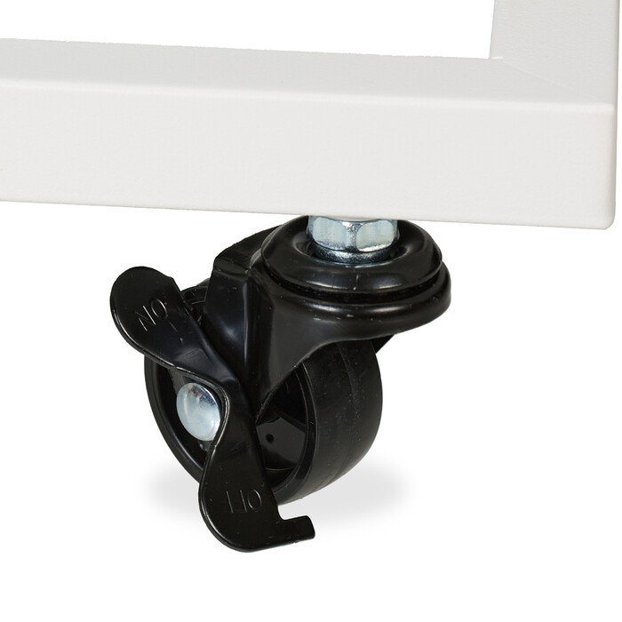 Relaxdays C-Shaped Side Table with Wheels