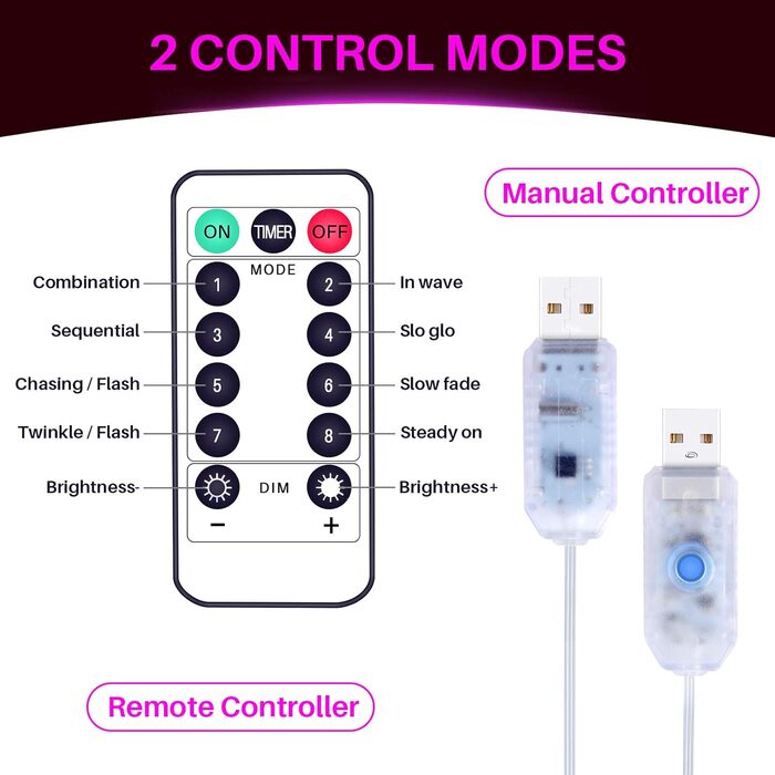 Лямпас LED 3x3м: 300 LED, тепле світло, 8 режимів, IP65, для дому та саду, декор для вечірки, весілля, Різдва