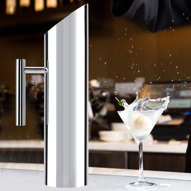 2L Stainless Steel Water Jug, Cold Drinking Jug, Home Hotel Serving Tool, with Ice Protection and Ergonomic Handle, for Serving Water, Iced Tea, and Other Cold Beverages