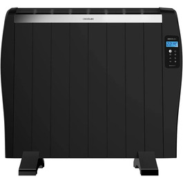 Cecotec ReadyWarm 1800 Thermal Black Flat Radiator with Remote Control. 8 heating ribs and 1200 W, LCD display, programmable timer, temperature selection, 15 m² range and maximum safety. 8 Black Elements