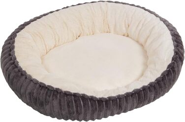 Кігтечка для котів Wallace & Jones Cameron - овальне ліжко-корзина, антрацит-бежеве, розмір S, 55 x 45 x 17 см