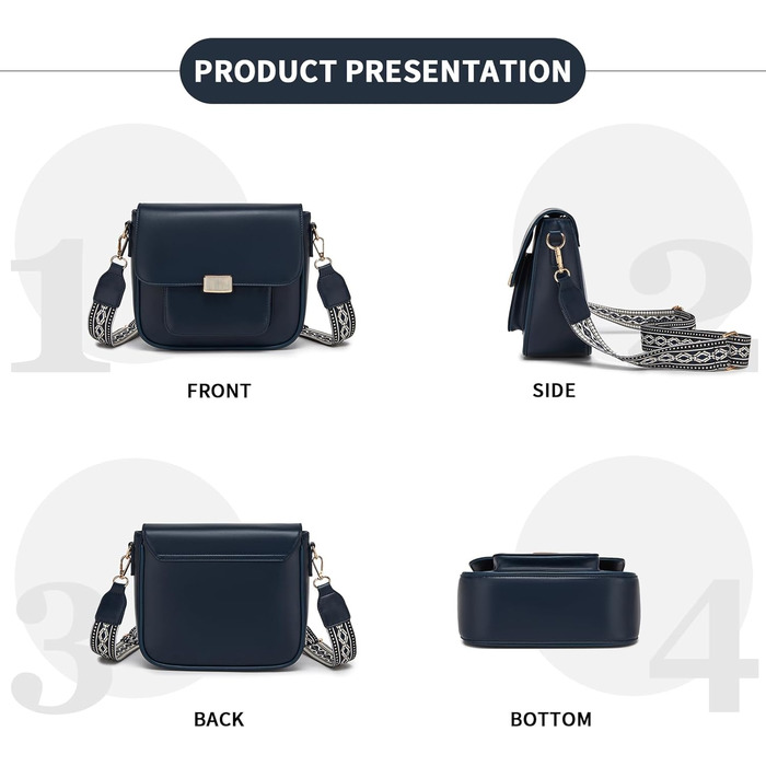 Сумка жіноча Miss Lulu середнього розміру через плече з екошкіри та замші вінтажний блакитний (2513)