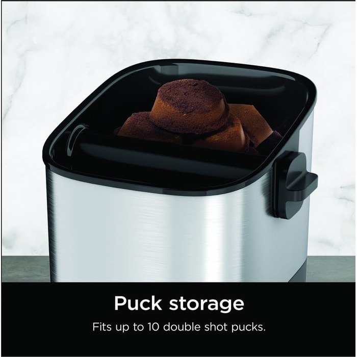 Ninja Luxe Cafe Knock Box - Espresso Puck Disposal Container for Coffee Machines - Holds 10 Double Shots