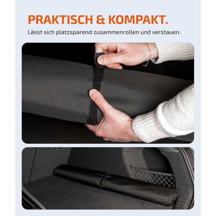 Захист для вантажного відсіку автомобіля [з підкладкою & водонепроникний] – універсальний килимок для багажника, підходить для легкових автомобілів та SUV – захист для багажника від бруду та подряпин (100x100 см)