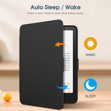 Чохол Fintie для Kindle Paperwhite 12-го покоління (2024/2025) - захисний кейс з авто-ввімкненням/вимкненням, чорний