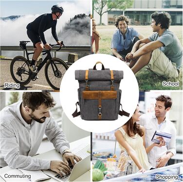 Рюкзак FANDARE Rolltop з водонепроникною тканиною, 15.6