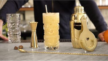 Viski Pacific Crystal Cocktail Glasses Set - 2 Premium Tiki Glasses, 400ml